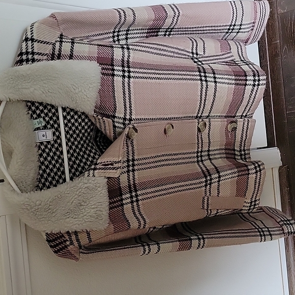 Flannel jacket L with faux collar - Picture 1 of 2